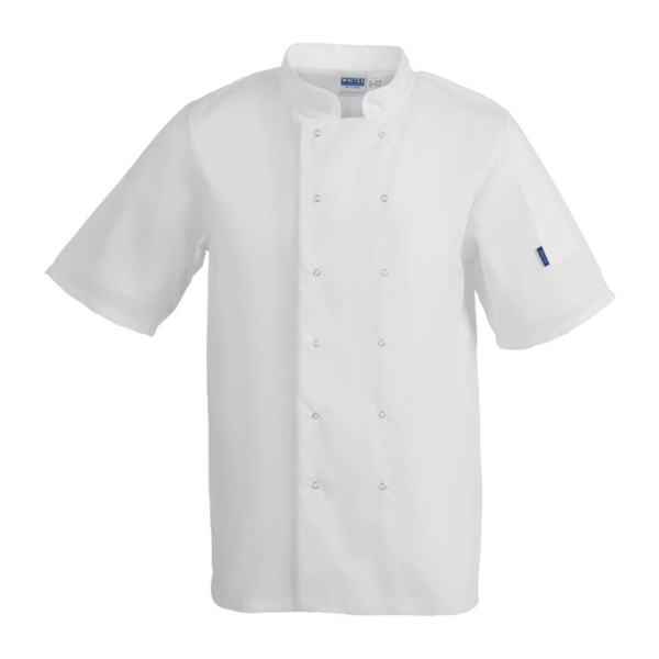 Whites Vegas Unisex Chefs Jacket Short Sleeve White L