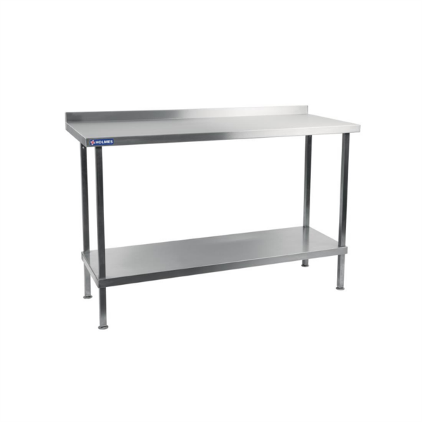 Holmes Stainless Steel Wall Table with Upstand 900mm