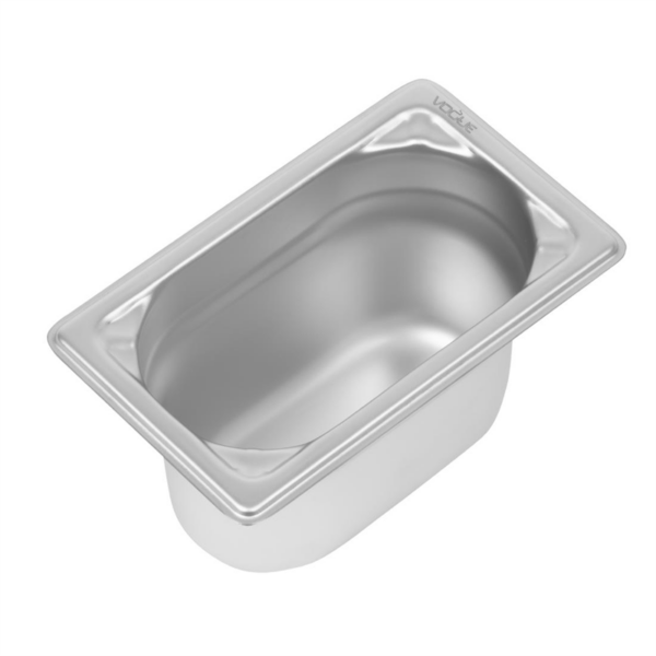 Vogue Heavy Duty Stainless Steel 1/9 Gastronorm Tray 100mm