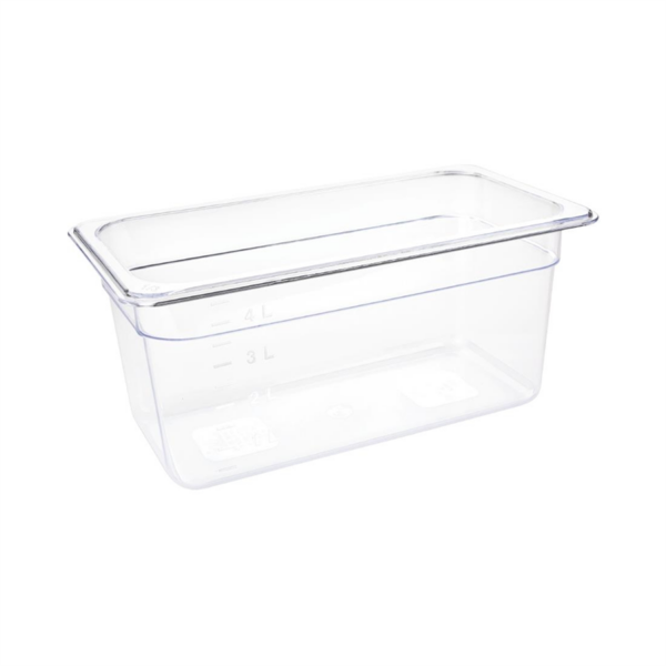 Vogue Polycarbonate 1/3 Gastronorm Container 150mm Clear