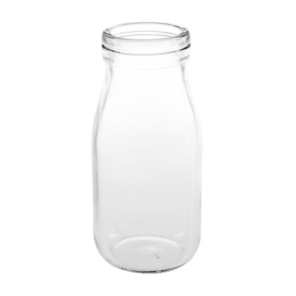 Olympia Glass Milk Bottles 200ml (Pack of 12)