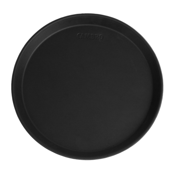 Cambro Camtread Fibreglass Round Non-Slip Tray Black 280mm