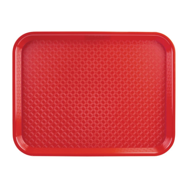 Olympia Kristallon Polypropylene Fast Food Tray Red Small 345mm