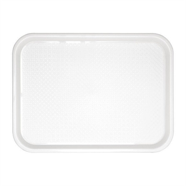 Olympia Kristallon Polypropylene Fast Food Tray White Medium 415mm