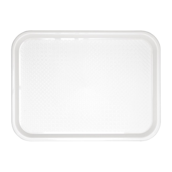 Olympia Kristallon Polypropylene Fast Food Tray White Large 450mm