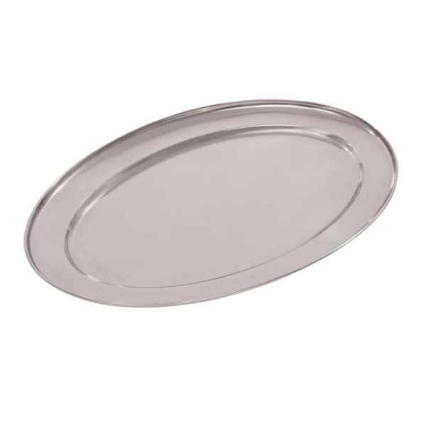 Olympia Stainless Steel Oval Serving Tray 450mm