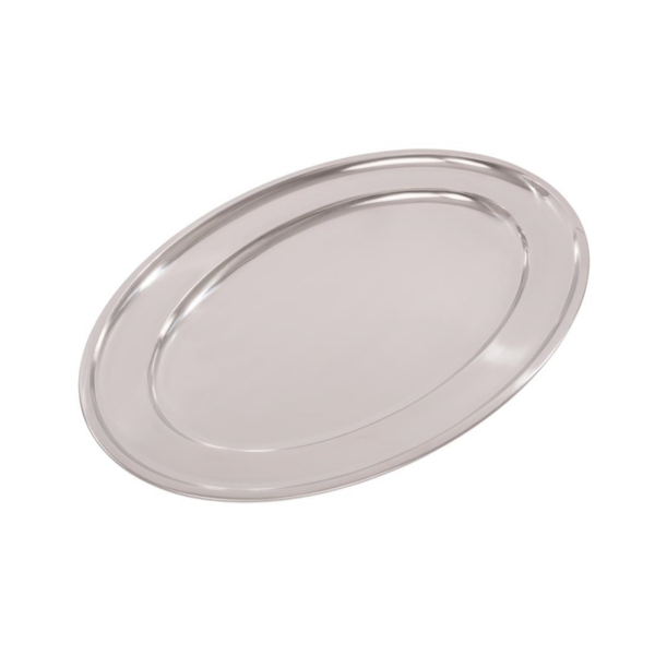 Olympia Stainless Steel Oval Serving Tray 605mm