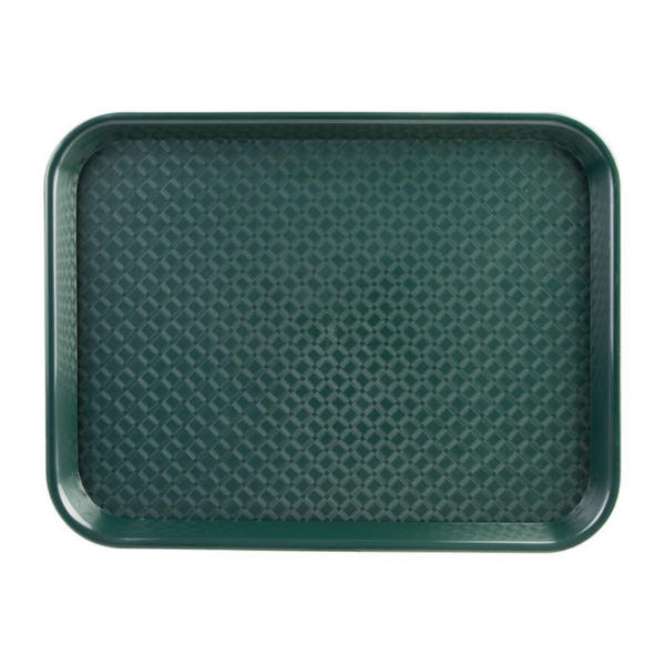 Olympia Kristallon Large Polypropylene Fast Food Tray Green 450mm