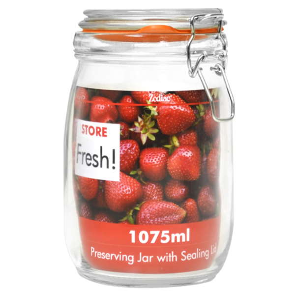 17cm CLIPTOP GLASS PRESERVING JAR 1075ml