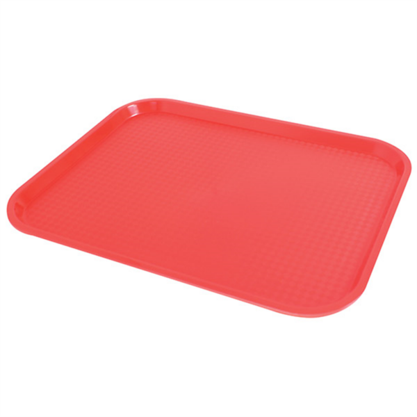 FAST FOOD RED TRAY 31 X 41CM / 12 X 16