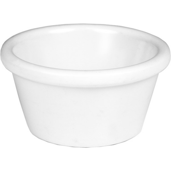 MELAMINE RAMEKIN WHITE PLAIN 2 OZ PACK 12