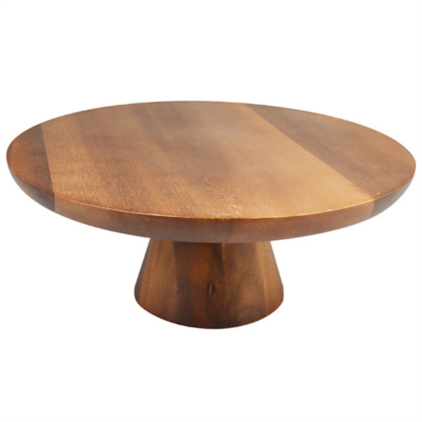 NATURALS ACACIA WOOD CAKE STAND Dia 30cm x 12cm