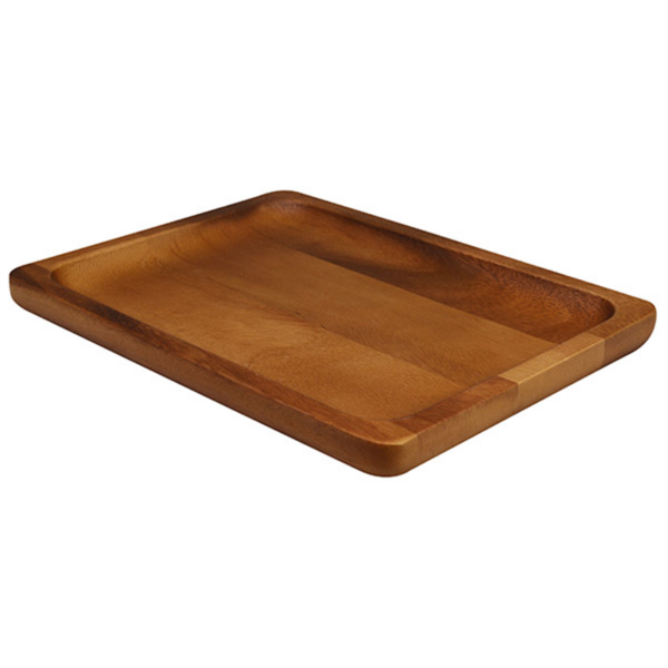 NATURALS ACACIA WOOD SERVING PLATTER 20cm x 26.5cm