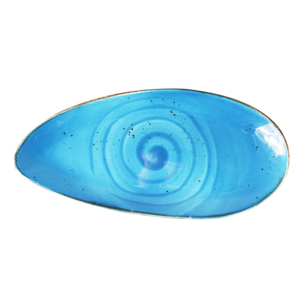 ORION ELEMENTS  LEAF SHAPED PLATE- OCEAN MIST