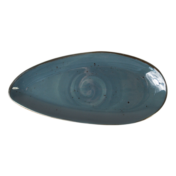 ORION ELEMENTS  LEAF SHAPED PLATE- SLATE GREY