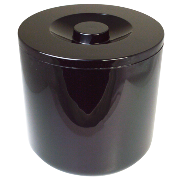 ROUND PLASTIC ICE BUCKET BLACK