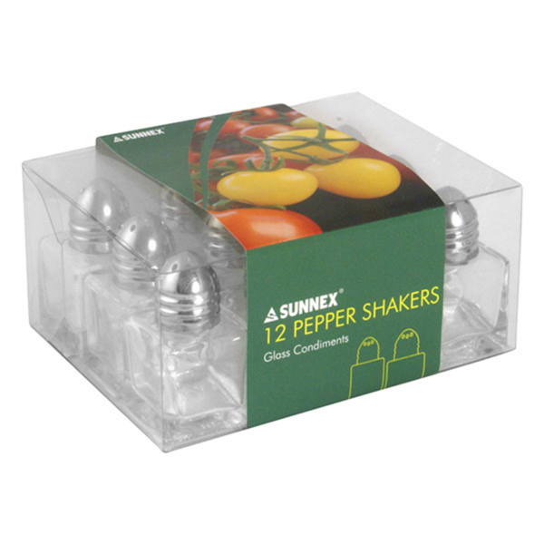 SQUARE PEPPER SHAKER 12PACK