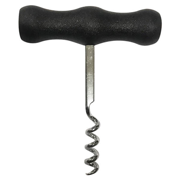 TBAR BLACK HANDLED CORKSCREW