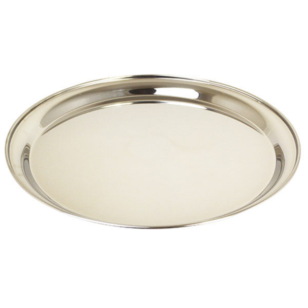 TRAY ROUND STAINLESS STEEL  35 CM /  14