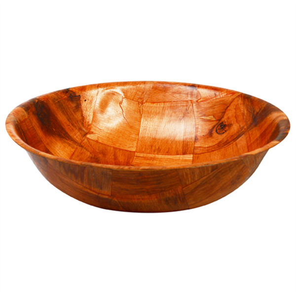 WOVEN WOOD BOWL ROUND 25 CM / 10