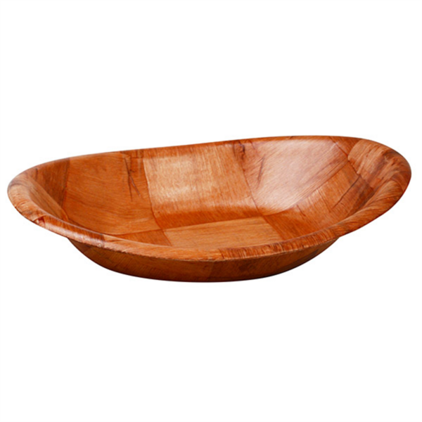 WOVEN WOOD OVAL BOWL 14 X19.5CM / 7.5 X 5.5