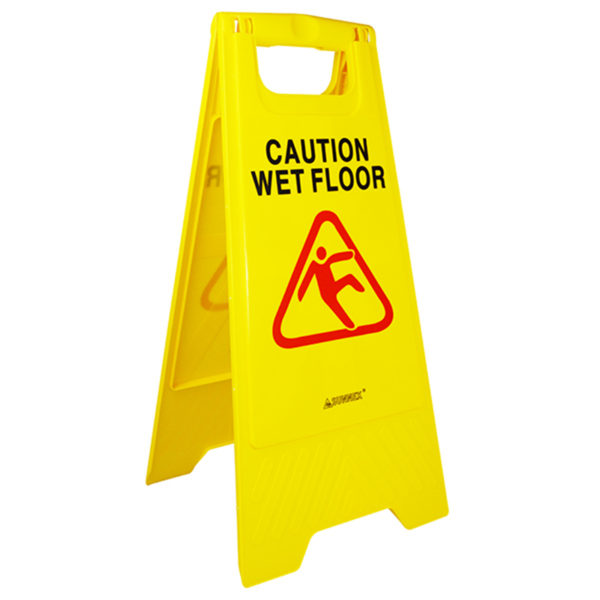 YELLOW SAFETY SIGNS 'CAUTION WET FLOOR' 3 pack